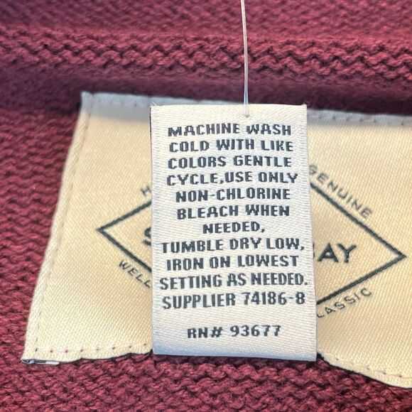 NWT ST. JOHN’S BAY Men’s Sweater L Roll Neck Burgundy Red Classic Fit Soft Knit - Picture 8 of 16